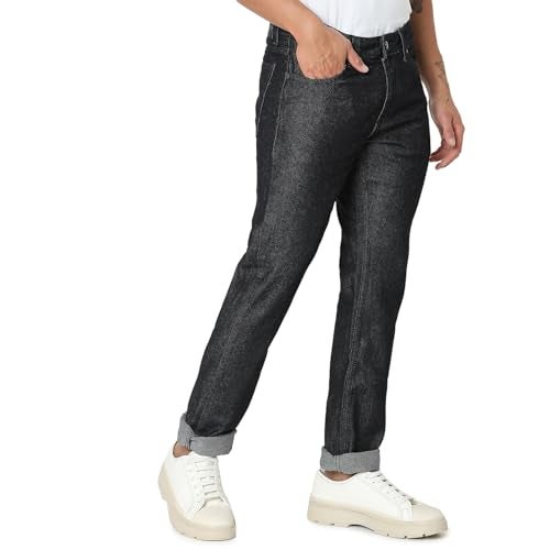 Spykar Men's Rover Regular Fit Mid-Rise Casual Jeans Raw Black - Image 3