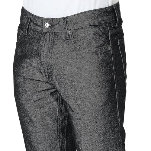 Spykar Men's Rover Regular Fit Mid-Rise Casual Jeans Raw Black - Image 5