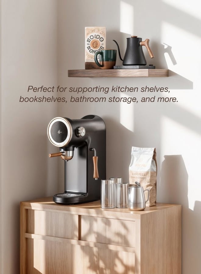 BATODA Solid Steel Floating Shelf Bracket (16 pcs) - Blind Shelf Supports - Hidden Brackets for Floating Wood Shelves - Invisible Support for Any Type of Shelf – Screws and Wall Plugs Included (16pcs) - Image 5