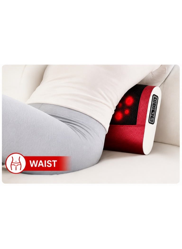 Infrared Heat Sensing Neck and Back Massager Pillow Shiatsu Electric Massage Cushion with 3 Adjustable Speed Levels for Muscle Pain Relief and Relaxation - Image 5