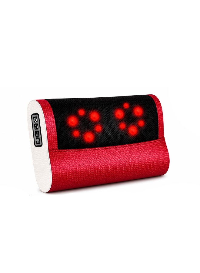 Infrared Heat Sensing Neck and Back Massager Pillow Shiatsu Electric Massage Cushion with 3 Adjustable Speed Levels for Muscle Pain Relief and Relaxation - Image 1