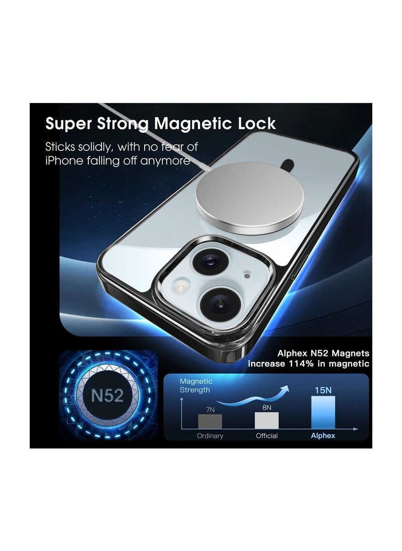 Wtech - Titanium Series Magsafe Wireless Charging Case Cover For Apple iPhone 15 2023 Black - Image 1