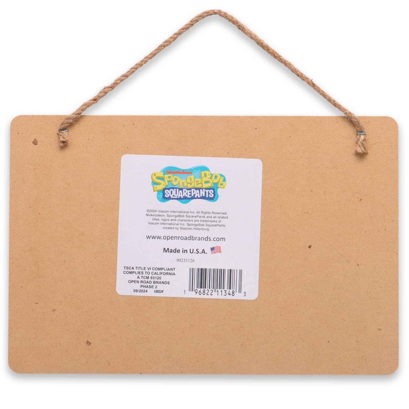 Open Road Brands Nickelodeon SpongeBob SquarePants Welcome to Bikini Bottom Hanging Wood Wall Decor - Fun Bikini Bottom Sign for Home  - Image 3