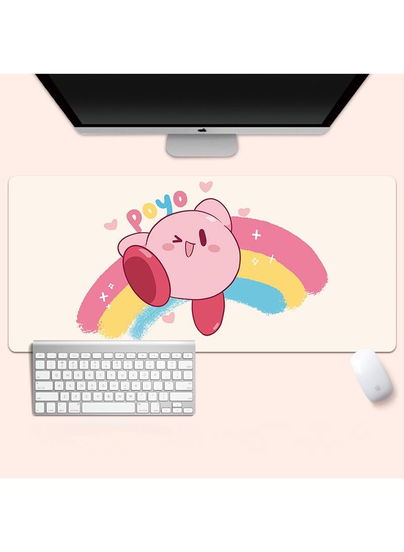 Y&D Kirby Gaming Mouse Pad Extended Large Mat Desk Pad Stitched Edges Mousepad Long Mouse Pad And Non-Slip Rubber Base Mice Pad 800X300X4mm