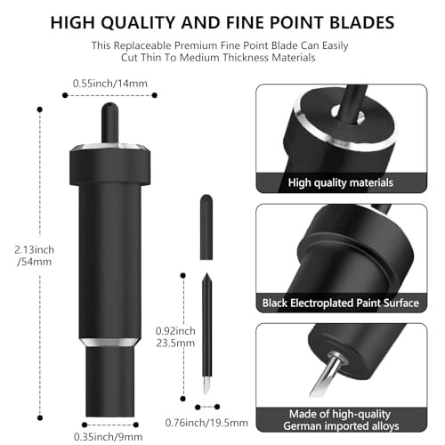UTNVBTR Deep Cut Blade for Maker 3/4/Maker/Explore 3/4/Air 2/Air/One/Venture,60° Deep Point Blade and Housing for Cutting Metallic/Genuine Leather, Craft/EVA Foam, Aluminum Foil, Magnetic Sheet,Etc - Image 2