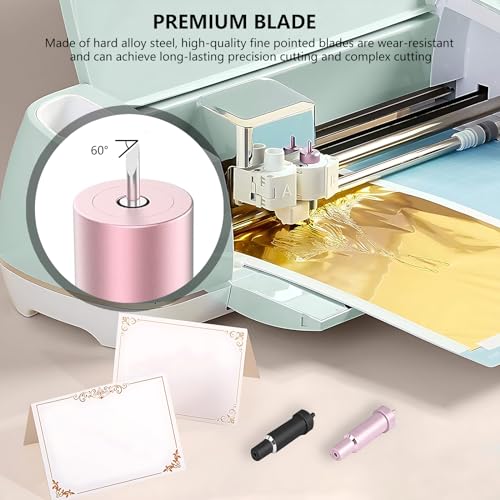 UTNVBTR Deep Cut Blade for Maker 3/4/Maker/Explore 3/4/Air 2/Air/One/Venture,60° Deep Point Blade and Housing for Cutting Metallic/Genuine Leather, Craft/EVA Foam, Aluminum Foil, Magnetic Sheet,Etc - Image 3