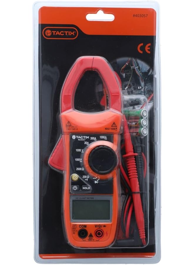 تاكتيكس مشبك تيار متردد رقمي متعدد القياسات، برتقالي وأسود، 403057 - Image 2