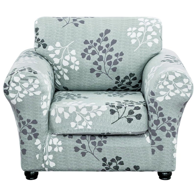Lamberia Printed Sofa Cover High Stretch Sofa Slipcovers 2 Piece Armchair Slipcover with One Separate Cushion Cover Elastic Bottom Floral Pattern (Fall, Armchair) - Image 1