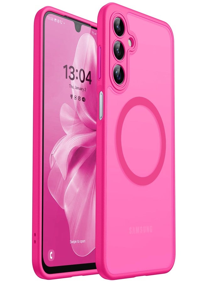 CANSHN Designed for Samsung Galaxy A16-5G Case [Full Camera Protection] [Compatible with Magsafe] Translucent Matte Back Protective Phone Cover, Hot Pink - Image 1