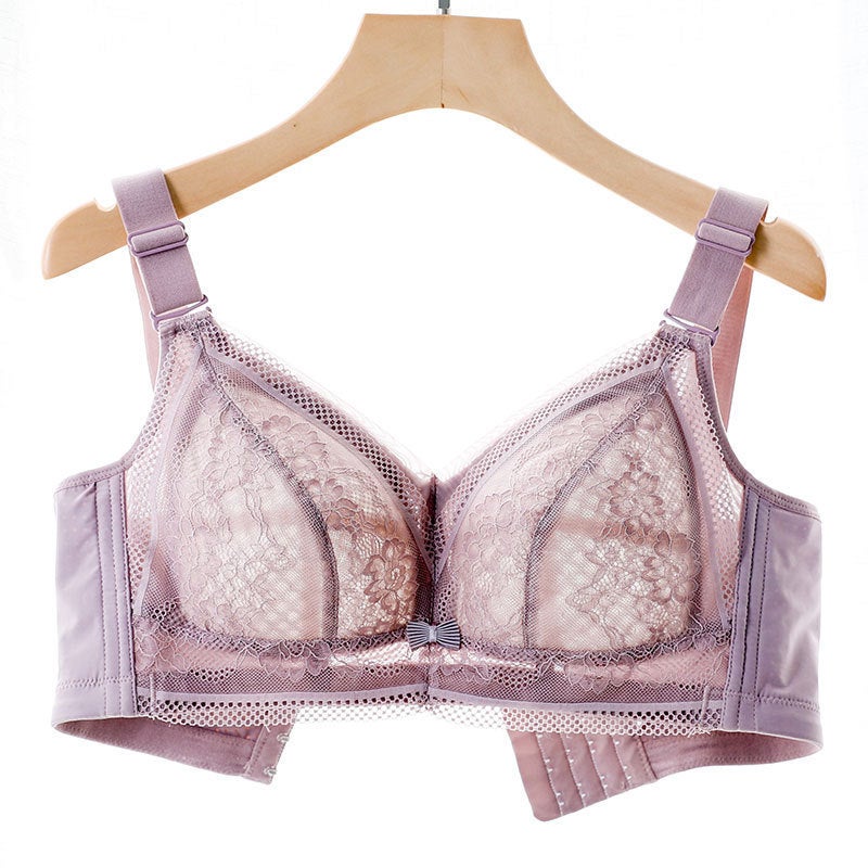 Plus Size Women'S Non-Rimless Underwear Bra Large Cup Chubby Girl Ultra-Thin Adjustable Breast Tinkling Auxilum Large And Small Chest - Image 2