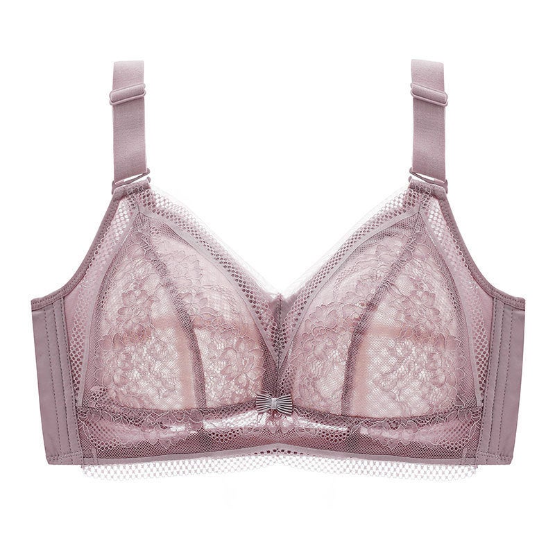 Plus Size Women'S Non-Rimless Underwear Bra Large Cup Chubby Girl Ultra-Thin Adjustable Breast Tinkling Auxilum Large And Small Chest - Image 1