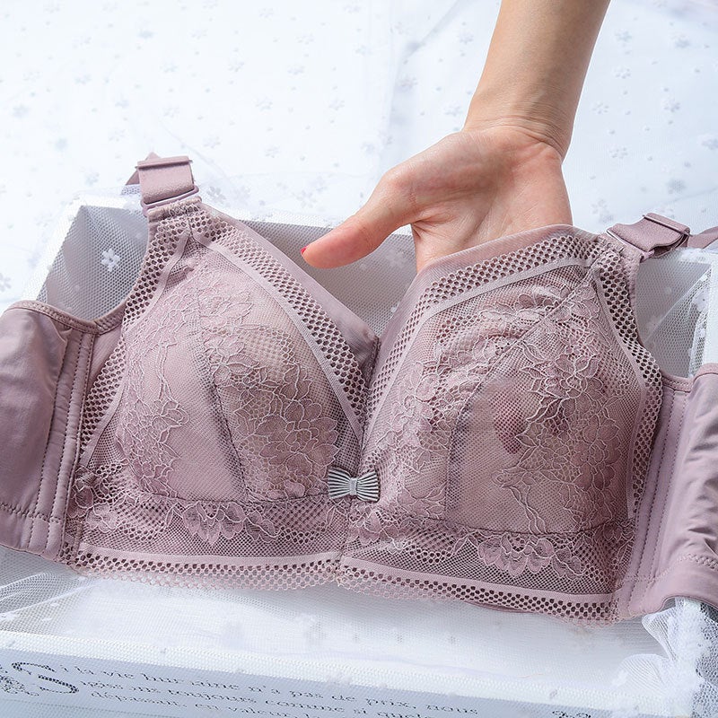 Plus Size Women'S Non-Rimless Underwear Bra Large Cup Chubby Girl Ultra-Thin Adjustable Breast Tinkling Auxilum Large And Small Chest - Image 5