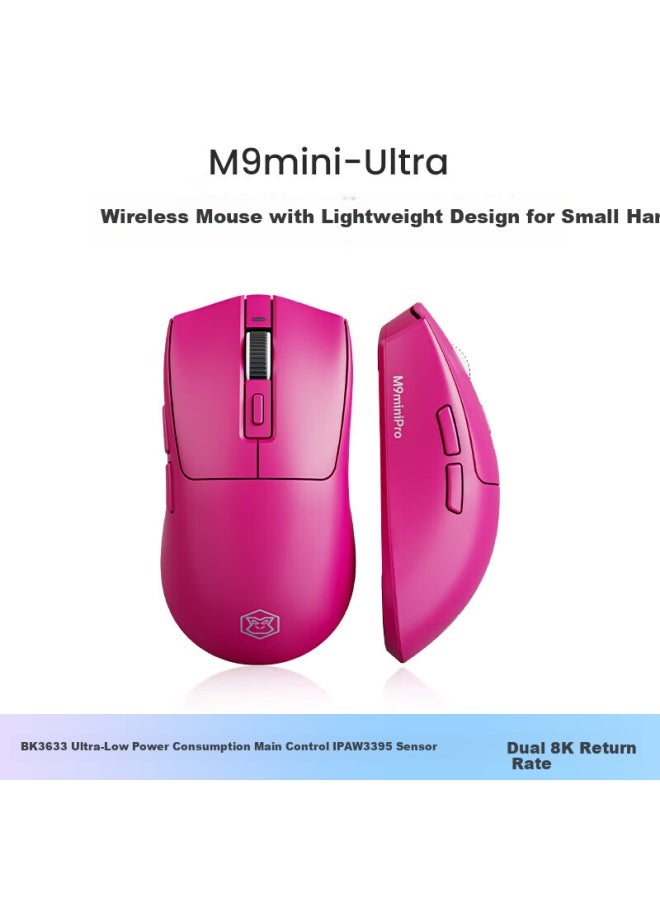 Eweadn M9mini-ultra Wireless Gaming Mouse Lightweight Mouse Dual Mode Mouse High Performance Version Red - Image 1