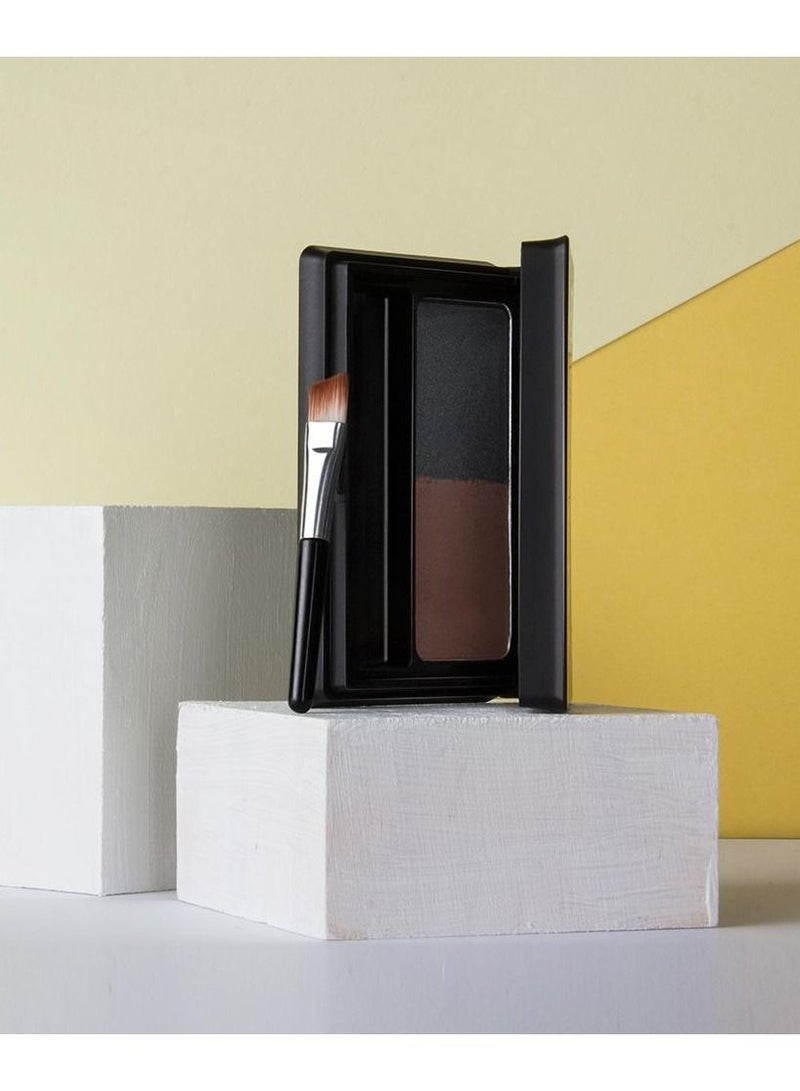 BP Eyebrow Cake Make Up With Brush Dark Brown - Image 2