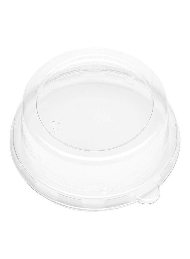 Restaurantware LIDS ONLY: Pulp Tek Clear Plastic Dome Lids 100 Disposable Lids For Salad Bowls - Bowls Sold Separately Built-In Tab Clear Plastic Dome Lids Fits 18 Ounce Bagasse Bowls - Image 1