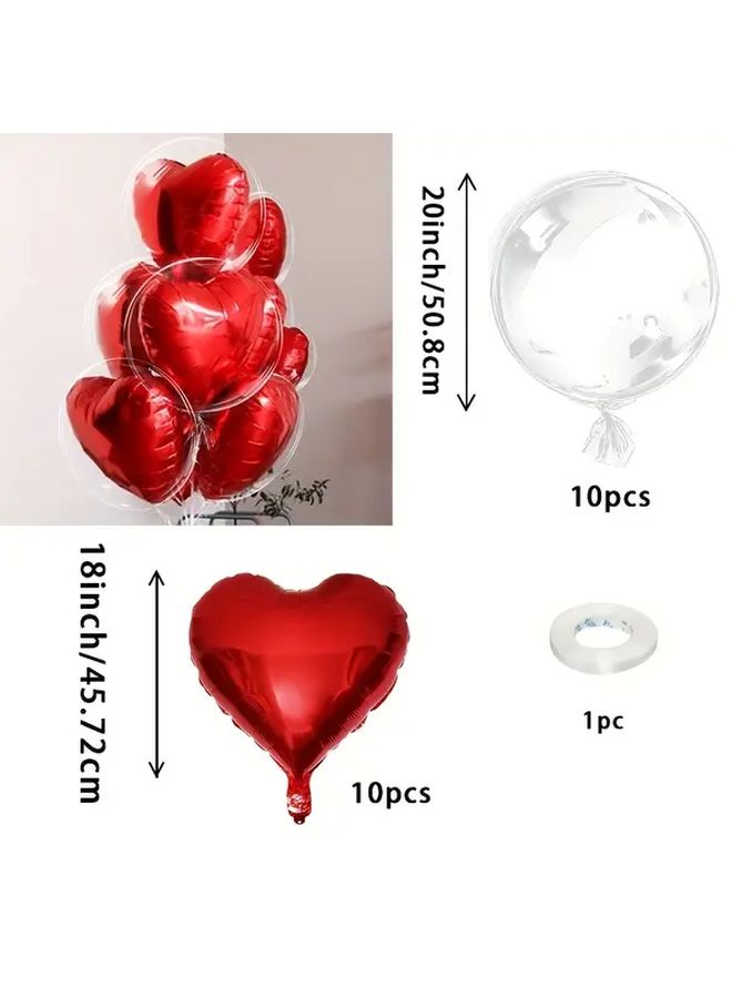 Rose Golden 20 Inch Heart Shaped Aluminum Balloons 10pcs For Birthday Anniversary Party Decor - Image 2