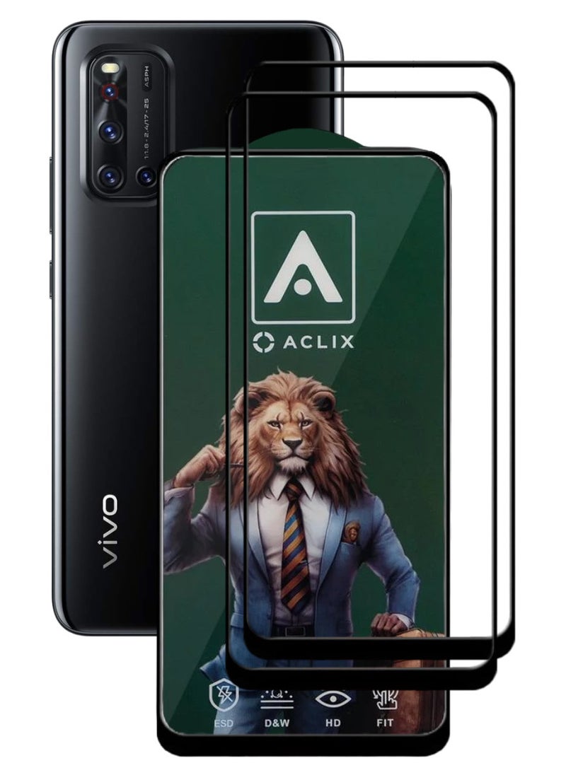 ACLIX 2 Pieces Antistatic ESD Dustproof Premium Quality High Definition Tempered Glass Screen Protector Designed For vivo V19 - Image 1