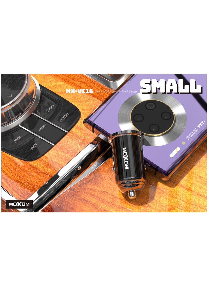 MOXOM VC16 Nano PD Single Port 20W PD Car Charger  - Image 3