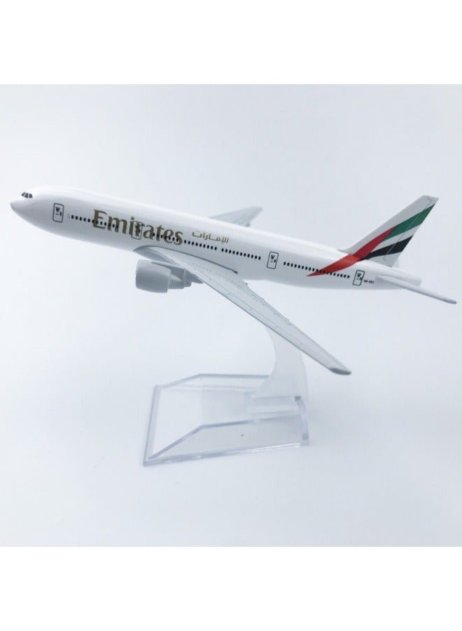 16cm Alloy Airplane Tabletop Display Model 1:400 Scale UAE 777 Airplane Model Ornament Toy Furniture Decoration Collection Gifts - Image 3