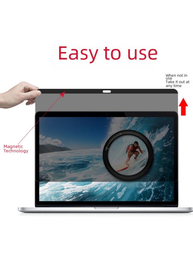 Suitable For Apple MacBookProRetina15.4 Inch Notebook Anti-peep Film Intelligent Magnetic Self-priming Protective Film-Color:Magnetic Anti-peep Film (magnetic Adsorption)-Dimensions:MacBookProRettna 15.4(A1398) - Image 3