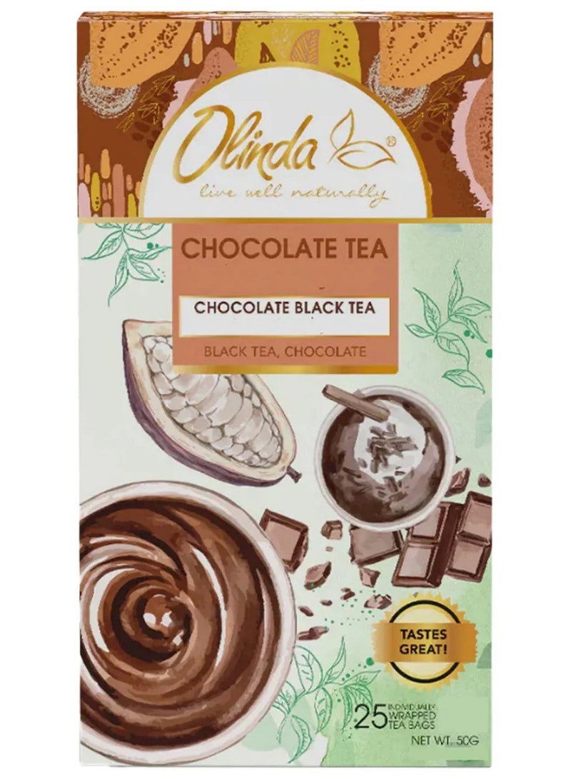 Olinda Chocolate Black Tea 25 Teabags 50 G - Image 1