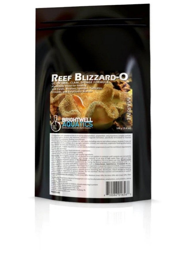 Brightwell Aquatics Reef Blizzard-O Powdered Planktonic Food Blend for Octocorals & Bivalves, 50g