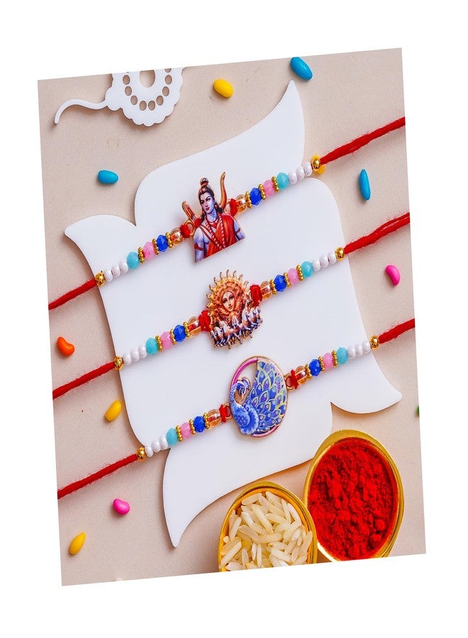 Pride Store Stylish Cartoon Character Kids Rakhi Set with Tilak Pack and Greeting Card for Brother, Sister, Baby Boy, Baby Girl, Chhota Bhai (Kids Rakhi Set - T) - Image 1