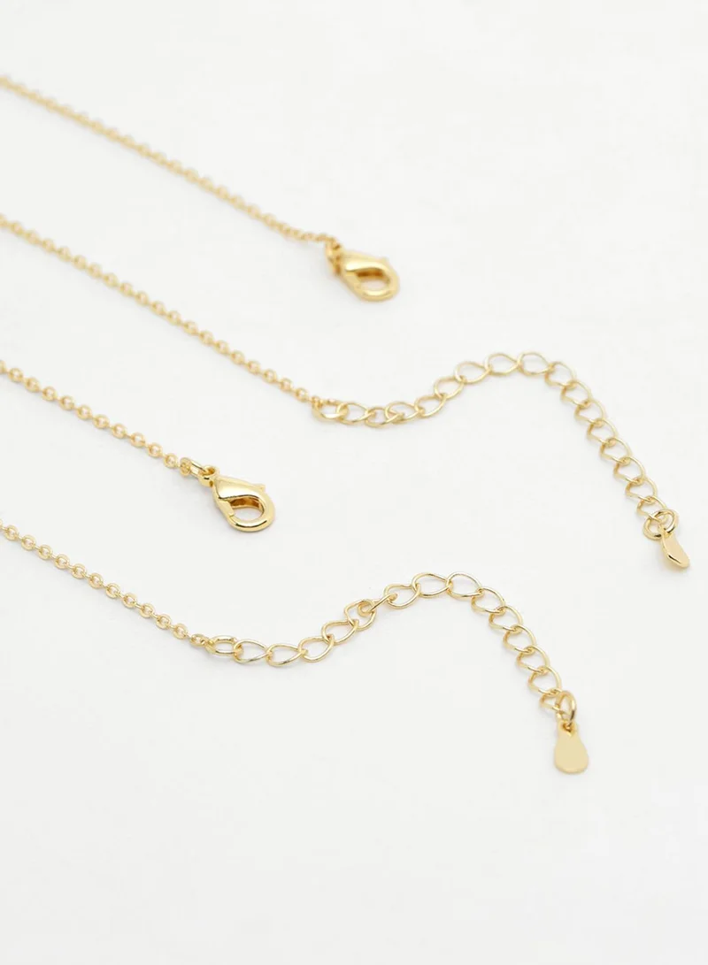 ALDO Analog Watch And Necklace Set
