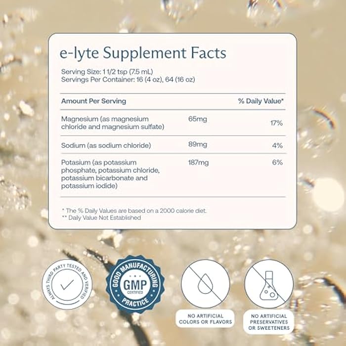 BodyBio e-Lyte - Liquid Electrolyte Concentrate for Clean Hydration, Energy & Cramp Relief - No Sugar, No Artificial Flavors, No Fillers, Keto Friendly - Image 2