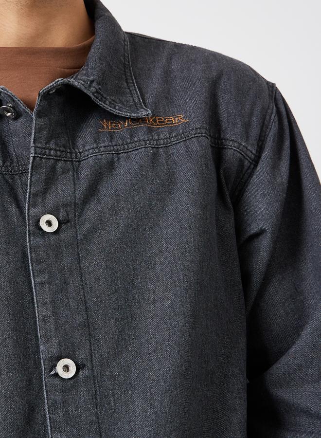 ستايلي جاكيت دنيم بقصة واسعة بجيوب بغطاء - Image 4