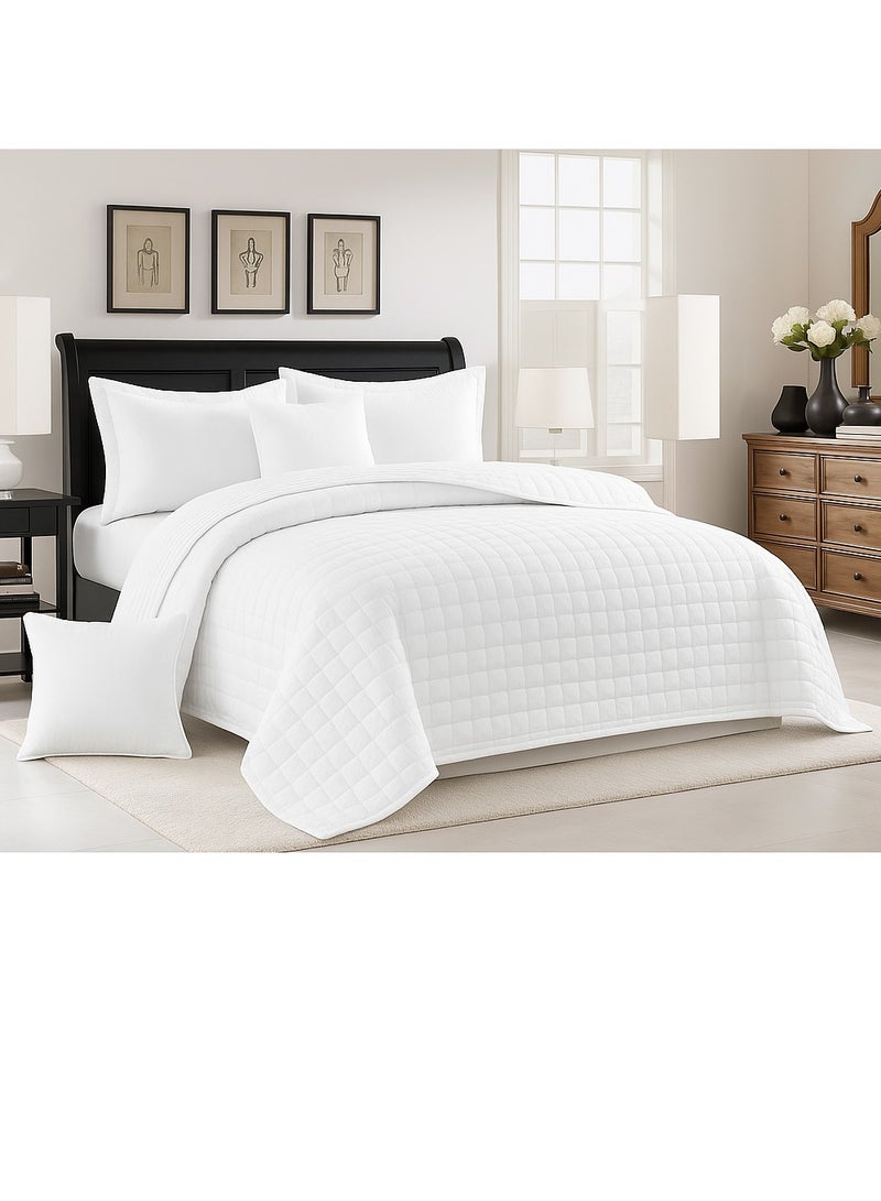 مينج لي طقم لحاف سرير نفرين مضغوط 6 قطع – بوليستر ناعم – مقاس كينج 230×250 سم - Image 1