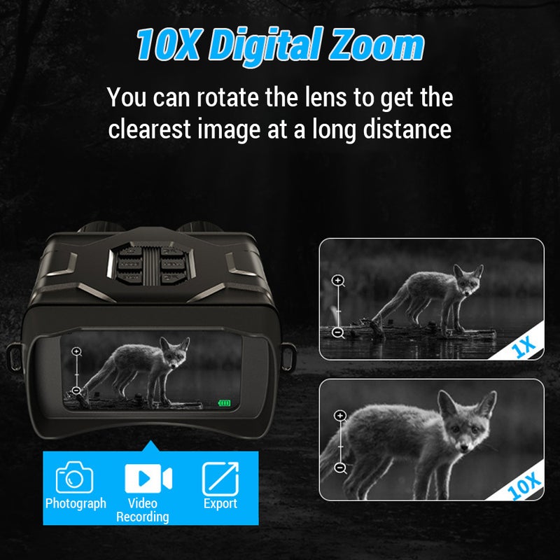 4 Inch Large Screen 5K Night Vision Goggles 10X Digital Zoom Infrared WiFi Binoculars - Image 3