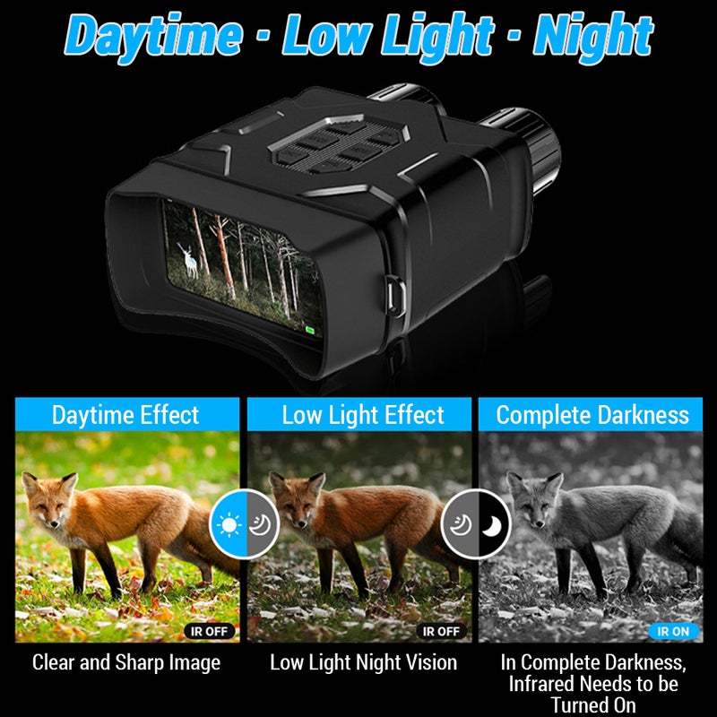 4 Inch Large Screen 5K Night Vision Goggles 10X Digital Zoom Infrared WiFi Binoculars - Image 2