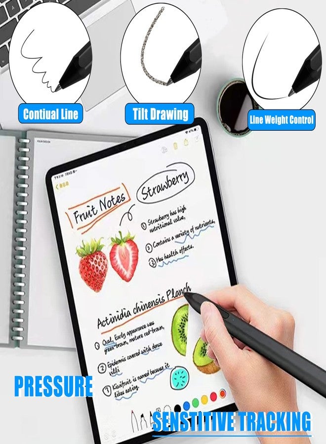 REEYEAR No Wear Out Titanium Alloy Pen Tips fits for Surface Pen, Realititcs Pencil Like Refill Replacement Nibs fits for Microsoft Surface Pro 7 6 5 4 Series(Model 1776) Surface Laptop Stylus Pen,2 Pack - Image 2