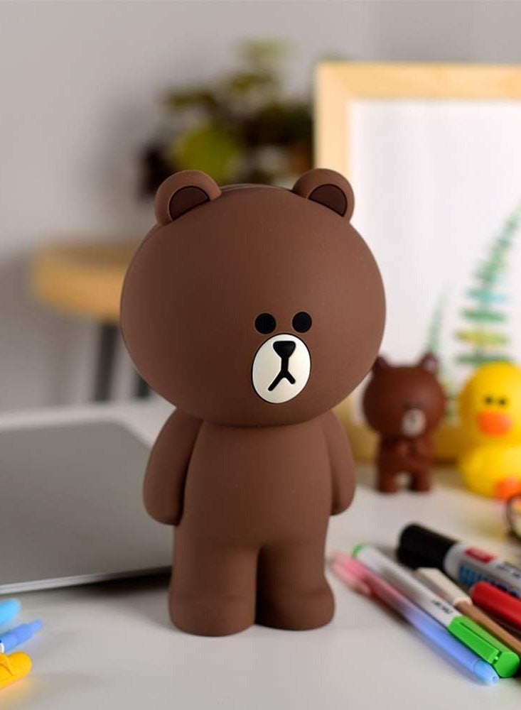 Loquat Cute Lovely 3D Brown Bear Pencil Box Silcon Girls Boys Storage Bag Students Stationery Case Gifts - Image 5