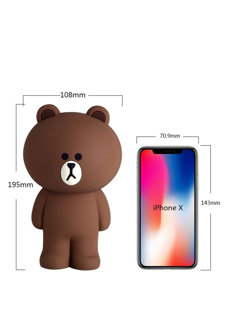 Loquat Cute Lovely 3D Brown Bear Pencil Box Silcon Girls Boys Storage Bag Students Stationery Case Gifts - Image 2