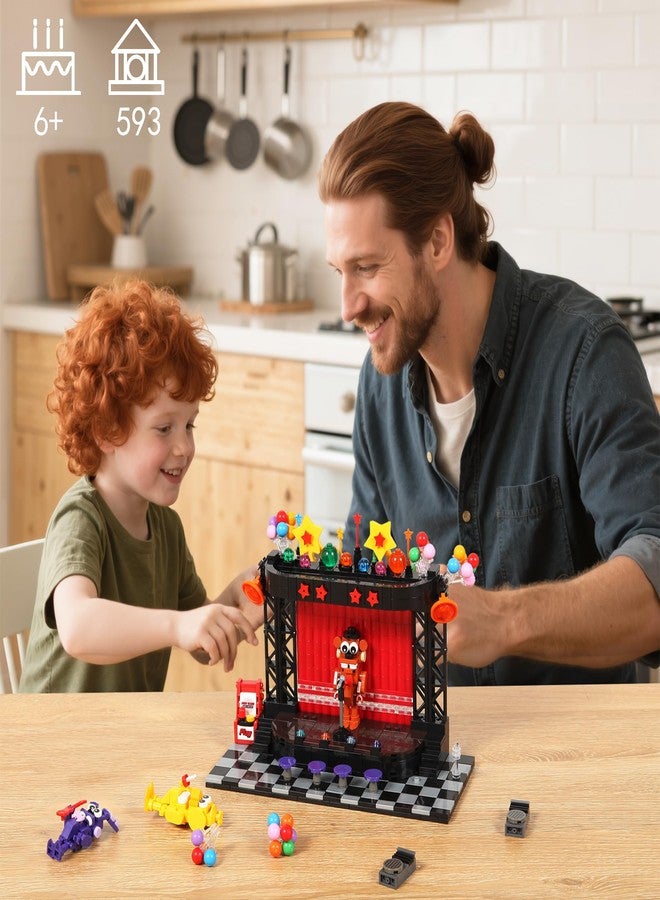 Spaciolo Five Nights Stage Toy Building Sets -Compatible with Lego Monster Scene, Bear, Rabbit & Chicken Performing on Stage, Horror Game-Inspired Spooky Toy for Fans and Collectors - Image 4