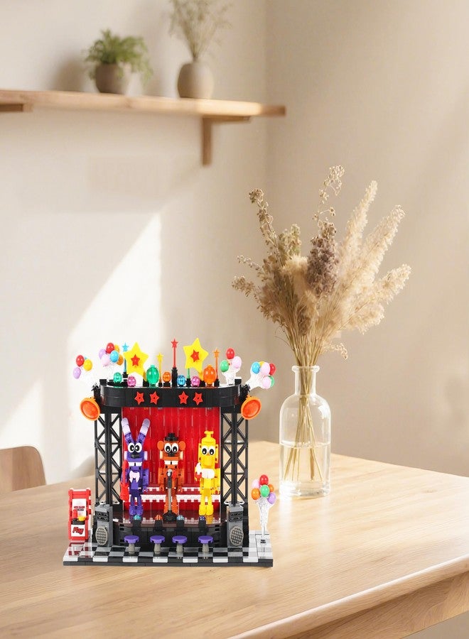 Spaciolo Five Nights Stage Toy Building Sets -Compatible with Lego Monster Scene, Bear, Rabbit & Chicken Performing on Stage, Horror Game-Inspired Spooky Toy for Fans and Collectors - Image 2