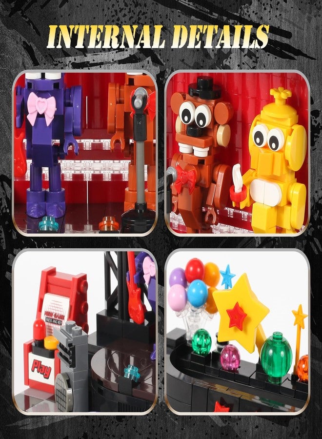 Spaciolo Five Nights Stage Toy Building Sets -Compatible with Lego Monster Scene, Bear, Rabbit & Chicken Performing on Stage, Horror Game-Inspired Spooky Toy for Fans and Collectors - Image 5