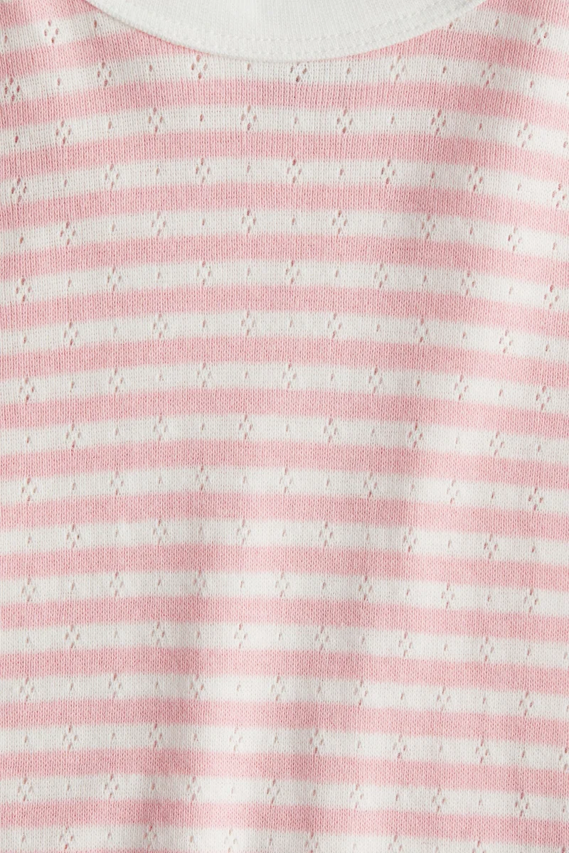 اتش اند ام Short-sleeved pointelle jersey top