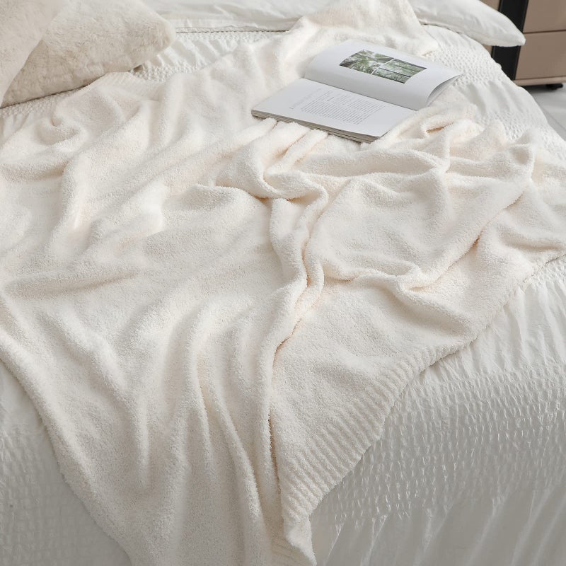Bearberry Super Soft Fluffy Throw Blanket Lightweight Cozy Warm Throw Blankets For Couch Bed Sofa All Season(Cream  40 X50 ) - Image 5