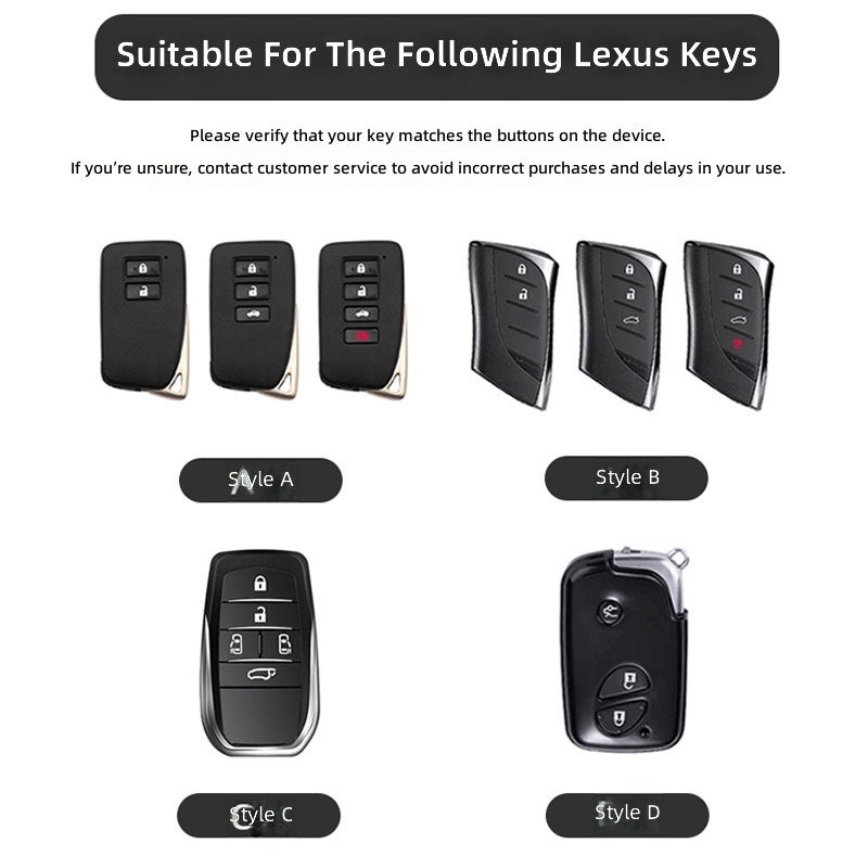 LEXUS Premium Zinc Alloy Key Case for Lexus ES200, ES300H, RX300 - Remote Control Compatible - Image 2