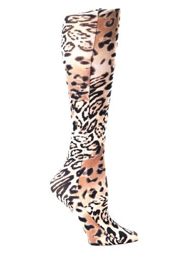 Celeste Stein Therapeutic Compression Socks, Brown Leopard River, 15-20 mmhg, 1-Pair - Image 2