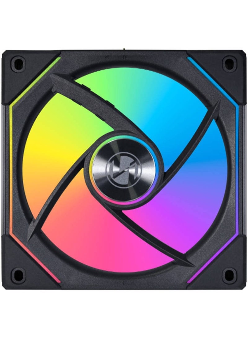 LIAN LI UNI FAN SL-Infinity 120mm ARGB Infinity Mirror PC Case Fan, 1-Pack, 40 LEDs, Daisy-Chain, Quick PIN Connector, Fluid Dynamic Bearing, Low Noise, PWM, L-Connect 3 Compatible, Black | G99.12SLIN1B.00 - Image 4