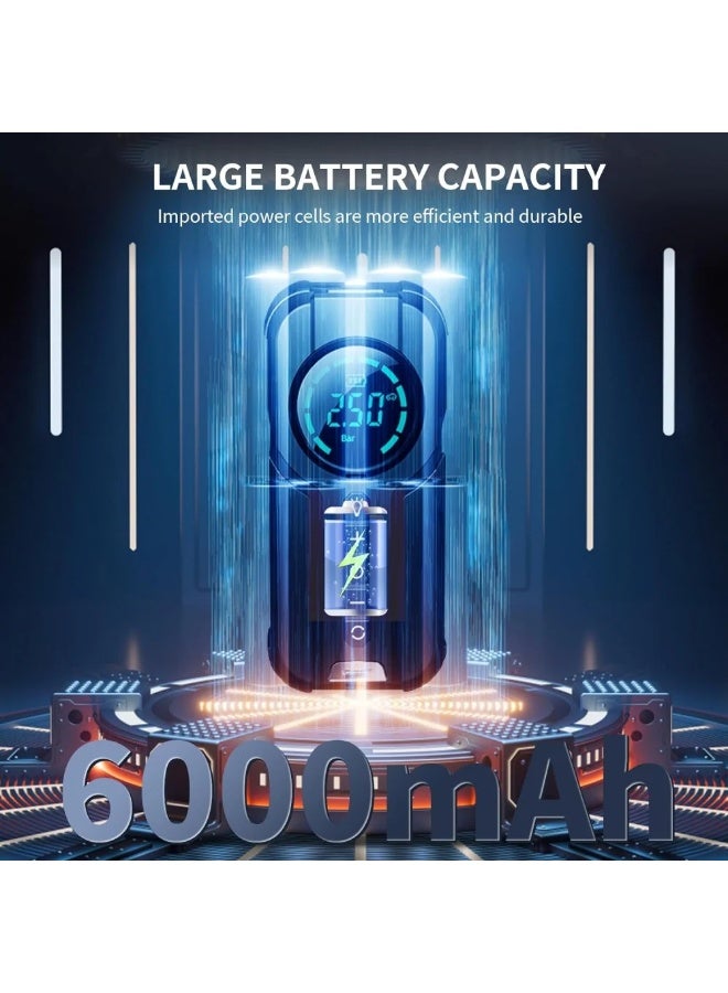 Denx DX414 6000 mAh portable car starter battery with built-in air blower - Image 4