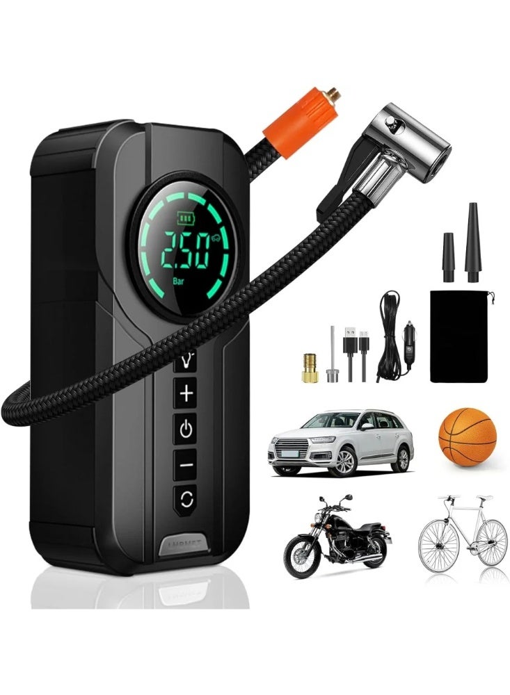 Denx DX414 6000 mAh portable car starter battery with built-in air blower - Image 1