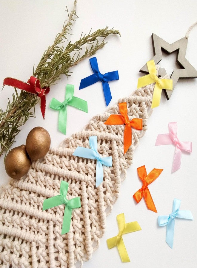 Mxxipp 70pcs Mini Ribbon Bows for Craft, Small Satin Ribbon Bow, Colorful Bowknot Sewing Accessories for Flowers Bakery Gift Wrapping Christmas Wedding Birthday Party Decoration- 7 Colors - Image 5