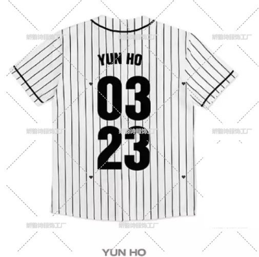 Cross-border New Baseball T-shirt ateez Surrounding Official Same Style Baseball Suit Top Short Sleeve Sweatshirt 0323
