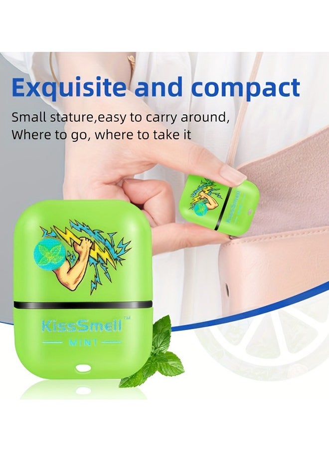 KissSmell - 1pc Portable Aromatherapy Nasal Inhaler Personal Diffuser Sniffer Stick With Essential Oils Refreshing Menthol for Stress Anxiety Relief Soothes Comforts Boosts Focus - Image 1