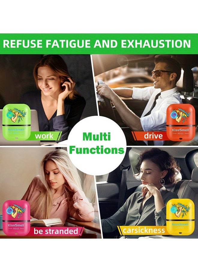 KissSmell - 1pc Portable Aromatherapy Nasal Inhaler Personal Diffuser Sniffer Stick With Essential Oils Refreshing Menthol for Stress Anxiety Relief Soothes Comforts Boosts Focus - Image 1